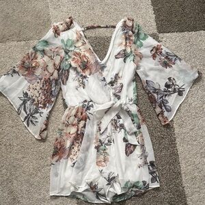 Bailey Blue Floral Print Romper